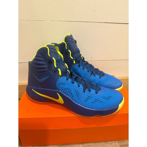 Nike Zoom Hyperfuse 2014 Gym Blue Volt Photo Blue Size 13 NEW - Picture 1 of 7